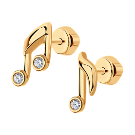 Серьги SOKOLOV - Серебро 925, Фианит (арт. 93021101)