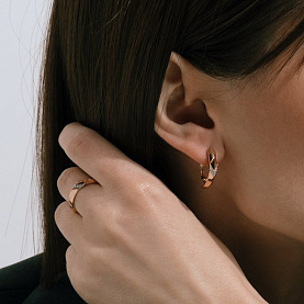 Кольцо ЮФ Династия - Золото 585, Фианит (арт. 027561-1102)