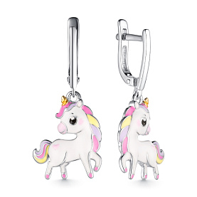 Серьги Мириада - Серебро 925, Эмаль (арт. 901022701)