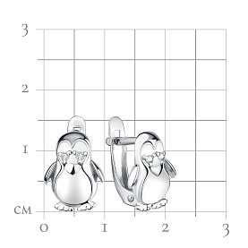 Серьги Talant - Серебро 925, Фианит, Эмаль (арт. 13-79-0001-27571)