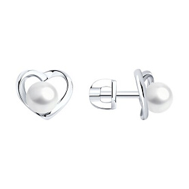 Серьги SOKOLOV - Серебро 925, Жемчуг синтетический (арт. 94022192)