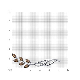 Брошь SOKOLOV - Серебро 925, Раухтопаз (арт. 92040047)