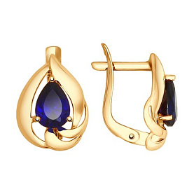 Серьги SOKOLOV - Золото 375, Синтетический сапфир (арт. 37724814)