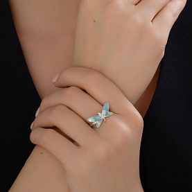 Кольцо Diamant - Серебро 925, Фианит, Эмаль (арт. 94-110-02244-1)