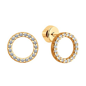 Серьги SOKOLOV - Серебро 925, Фианит (арт. 93022437)