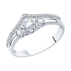 Кольцо SOKOLOV - Серебро 925, Фианит (арт. 94012011)