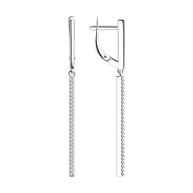 Серьги Diamant - Серебро 925, Фианит (арт. 94-121-01594-2)