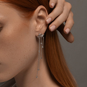 Серьга SOKOLOV - Серебро 925, Фианит (арт. 94170341)