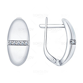 Серьги SOKOLOV - Серебро 925, Фианит (арт. 94022035)