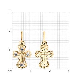 Подвеска SOKOLOV - Золото 375, Фианит (арт. 121314-4)
