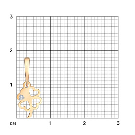 Подвеска ЮФ Династия - Золото 375, Фианит (арт. 505548-5102)