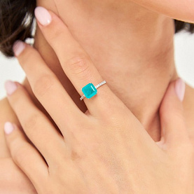 Кольцо POKROVSKY - Серебро 925, Горный хрусталь, Фианит (арт. 1101600-05675)