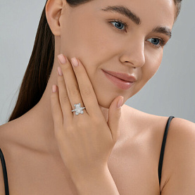 Кольцо SOKOLOV - Серебро 925, Фианит (арт. 94014422)