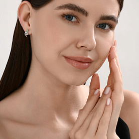 Серьги SOKOLOV - Серебро 925, Фианит (арт. 94027102)