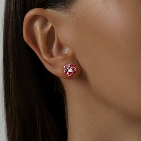 Серьги SOKOLOV - Серебро 925, Фианит, Эмаль (арт. 94023338)