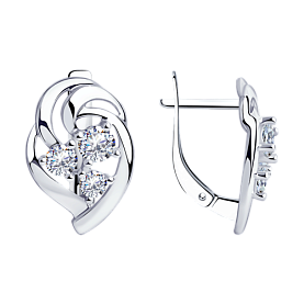 Серьги Diamant - Серебро 925, Фианит (арт. 94-120-00542-1)