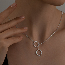 Колье SOKOLOV - Серебро 925, Фианит (арт. 94070723)