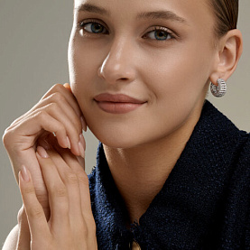 Серьги SOKOLOV - Серебро 925, Фианит (арт. 94027495)