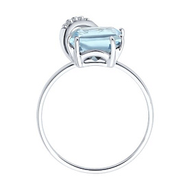 Кольцо SOKOLOV - Серебро 925, Топаз, Фианит (арт. 92014422)