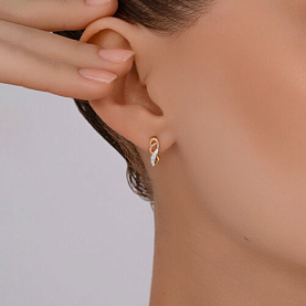 Серьги SOKOLOV - Золото 585, Фианит (арт. 0200512)