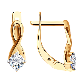 Серьги SOKOLOV - Золото 375, Фианит (арт. 31-120-01001-1)
