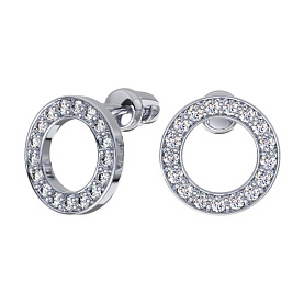 Серьги POKROVSKY - Серебро 925, Фианит (арт. 6001867-00775)