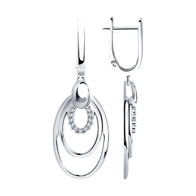Серьги Diamant - Серебро 925, Фианит (арт. 94-121-00701-1)