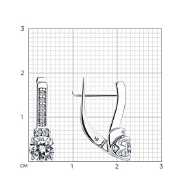Серьги Diamant - Серебро 925, Фианит (арт. 94-120-01556-1)