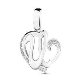 Подвеска Аквамарин - Серебро 925, Фианит (арт. 24024А.5)