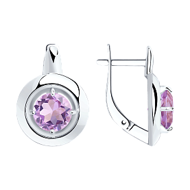 Серьги Diamant - Серебро 925, Аметист (арт. 94-320-00782-2)