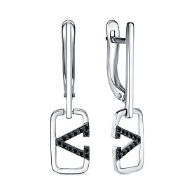 Серьги Иллада - Серебро 925, Фианит (арт. с122764-5)