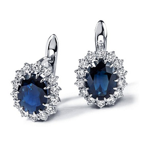 Серьги Platinum Lab. - Платина 950 (арт. ПС-207С-01)