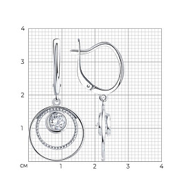 Серьги SOKOLOV - Серебро 925, Фианит (арт. 94027502)