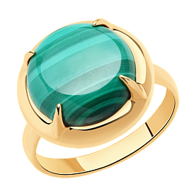 Кольцо SOKOLOV - Серебро 925, Малахит (арт. 83010063)