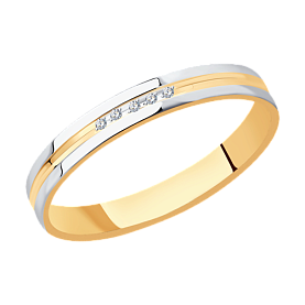 Кольцо SOKOLOV - Золото 585, Фианит (арт. 110155)