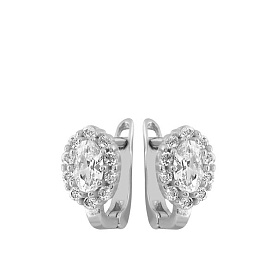 Серьги Фиделис - Серебро 925, Фианит (арт. FYE7654)