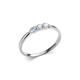 Кольцо Дар - Серебро 925, Синтетический муассанит (арт. К-5177рс16128)