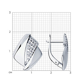 Серьги Diamant - Серебро 925, Фианит (арт. 94-120-00681-1)