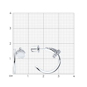 Серьги Diamant - Серебро 925, Фианит (арт. 94-122-02016-1)