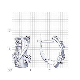 Серьги SOKOLOV - Серебро 925, Фианит (арт. 94022895)