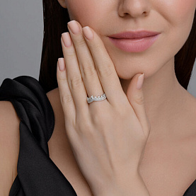 Кольцо SOKOLOV - Серебро 925, Фианит (арт. 94014265)