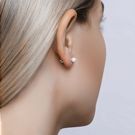 Серьги SOKOLOV - Серебро 925, Жемчуг имитация (арт. 94020555)