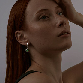 Серьги SOKOLOV - Серебро 925, Кварц, Фианит (арт. 92022047)