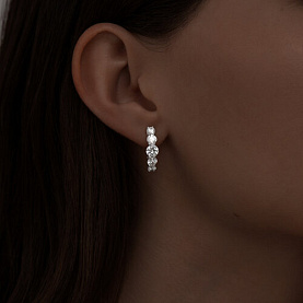 Серьги SOKOLOV - Серебро 925, Фианит (арт. 94025231)
