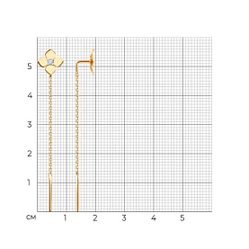 Серьги Diamant - Золото 585, Фианит (арт. 51-123-02820-1)