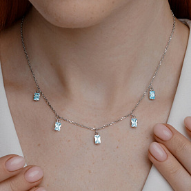 Колье SOKOLOV - Серебро 925, Фианит (арт. 94071090)