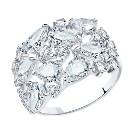 Кольцо SOKOLOV - Серебро 925, Фианит (арт. 94012236)