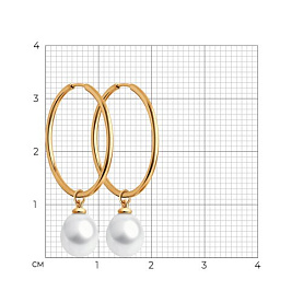 Серьги Diamant - Серебро 925, Жемчуг культивированный (арт. 93-324-01948-1)