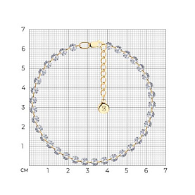 Браслет SOKOLOV - Серебро 925, Фианит (арт. 93050147)