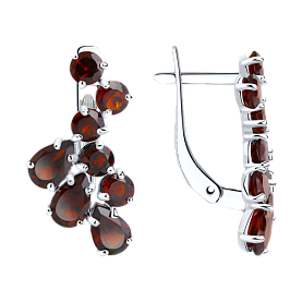 Серьги SOKOLOV - Серебро 925, Гранат (арт. 92020007)